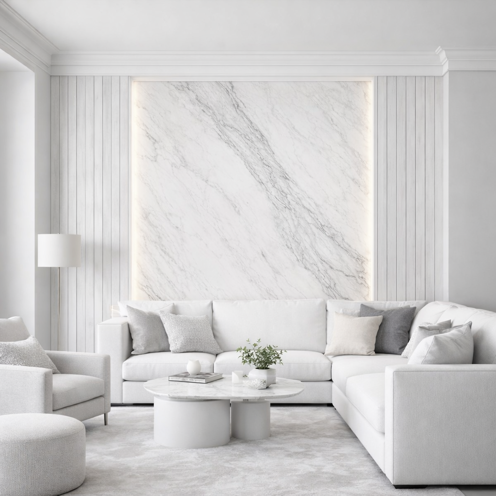 Calacatta Marble Panel Wallpaper