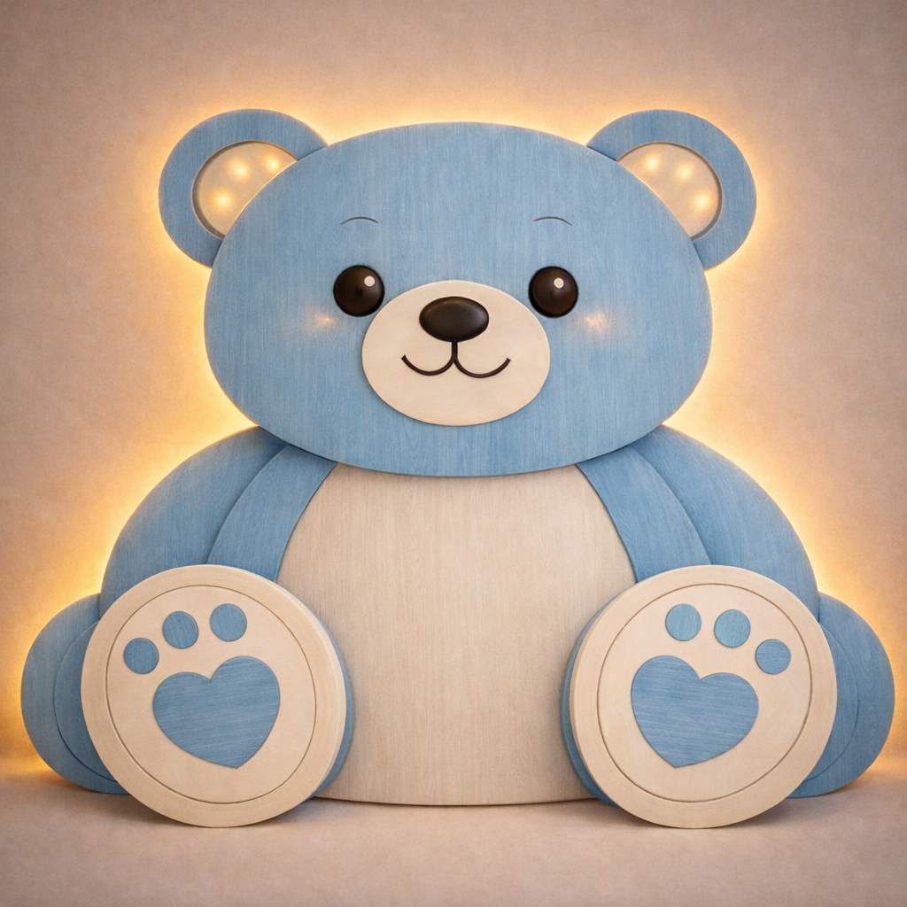Blue Glow Teddy Bear Wallpaper