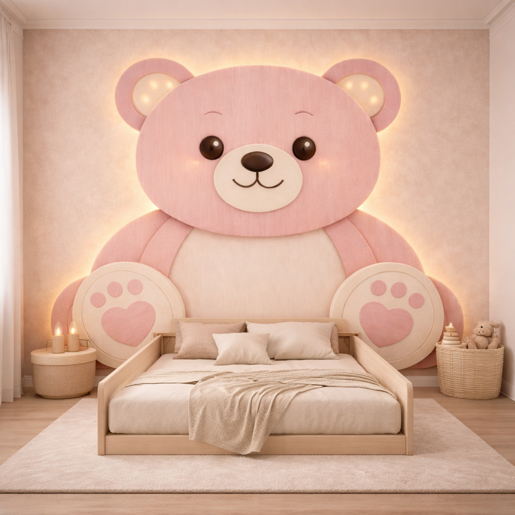 Blush Glow Teddy Bear Wallpaper