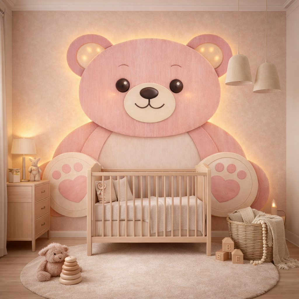 Blush Glow Teddy Bear Wallpaper