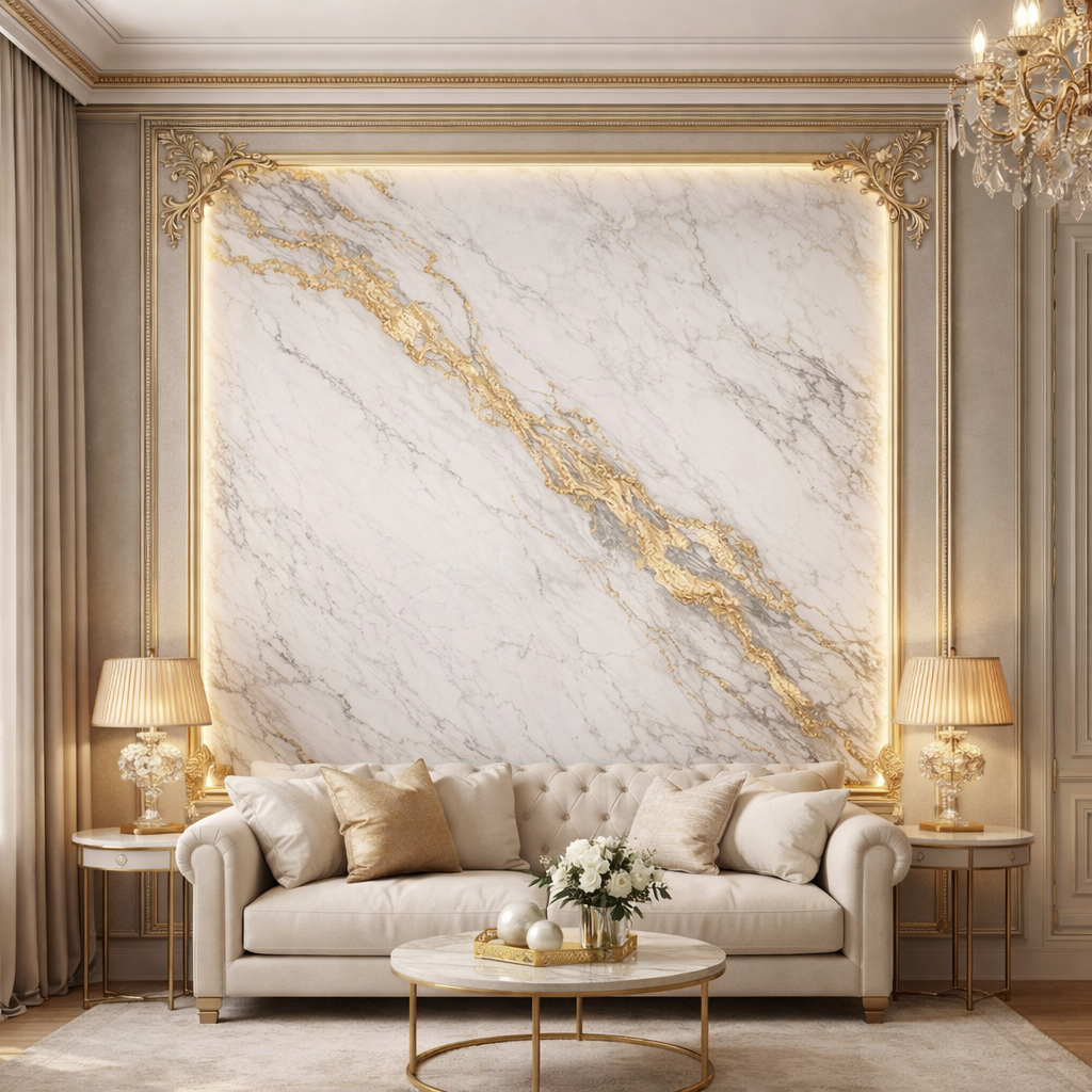 Aurora Marble Arch Wallpaper
