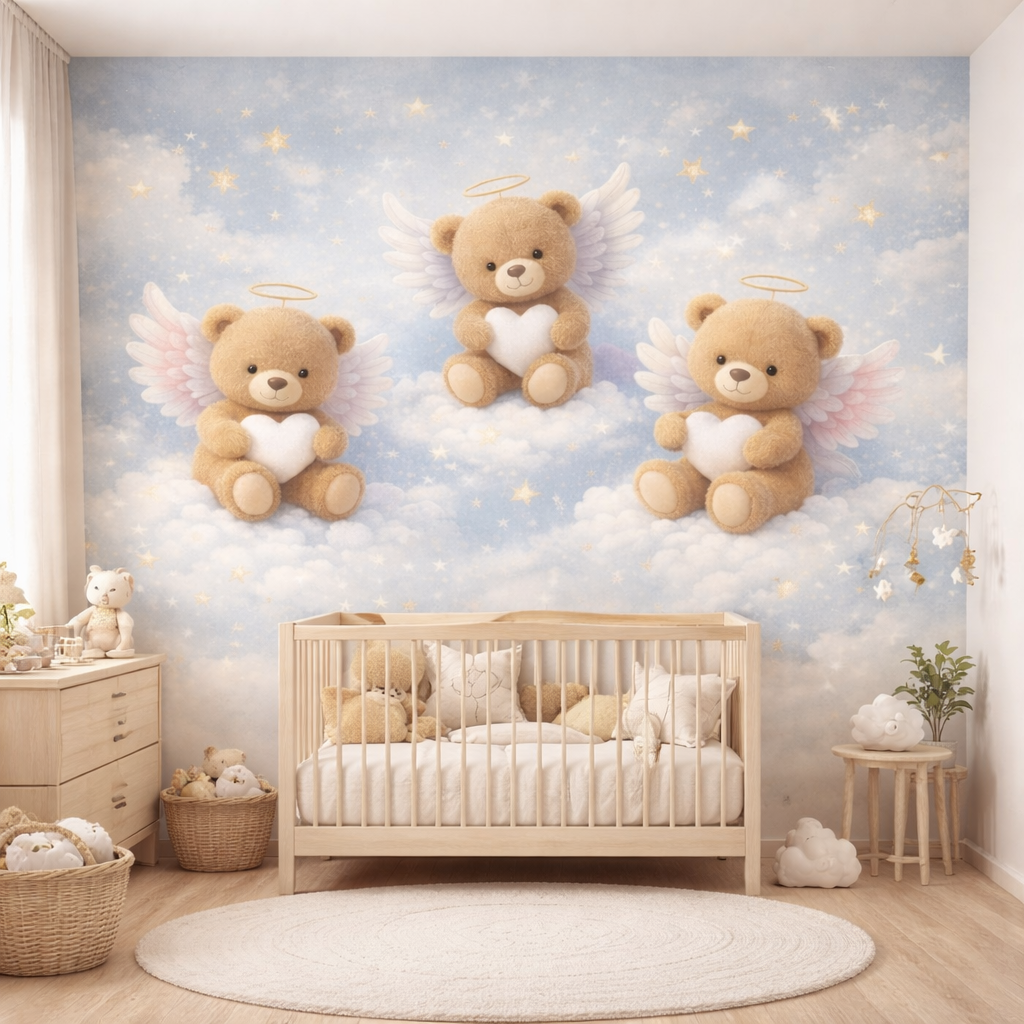 Heavenly Teddy Wallpaper