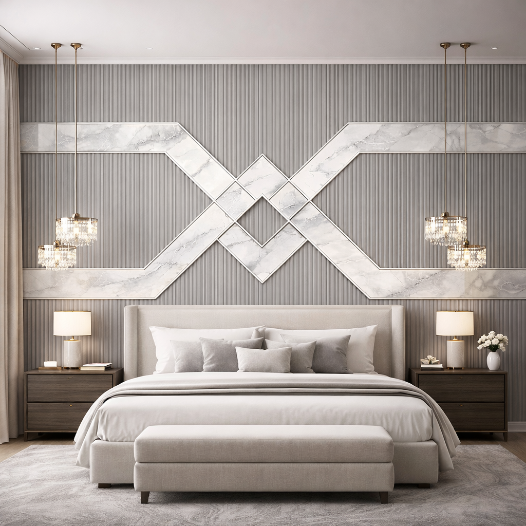 Interlock Marble Wallpaper