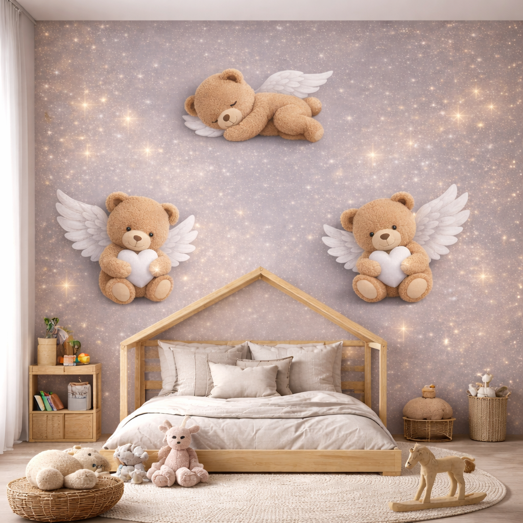 Halo Bear & Starry Wallpaper
