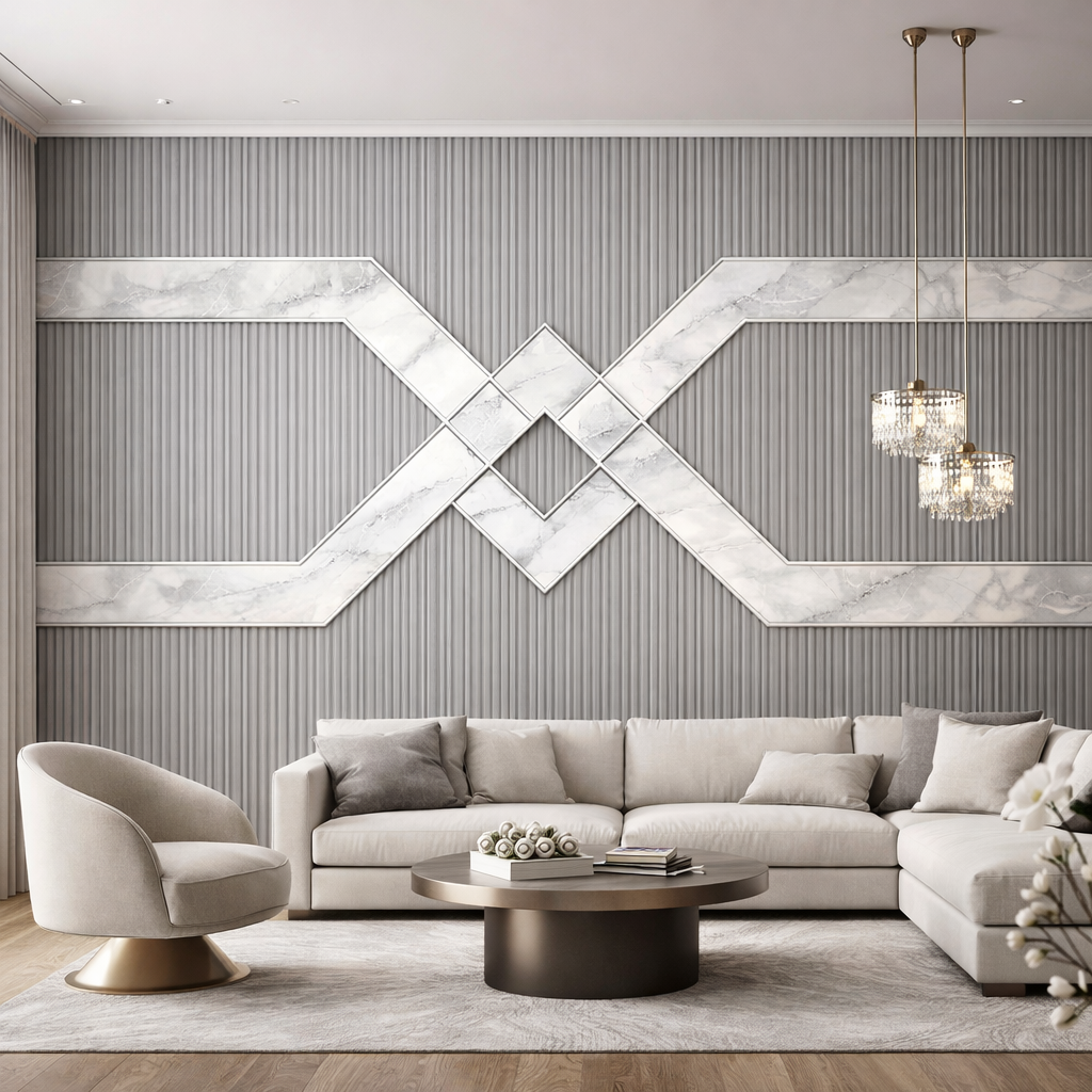 Interlock Marble Wallpaper