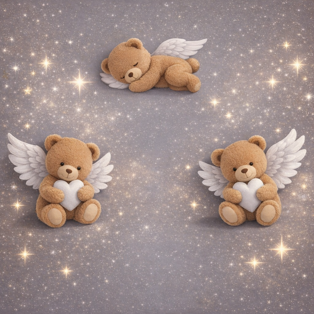 Halo Bear & Starry Wallpaper