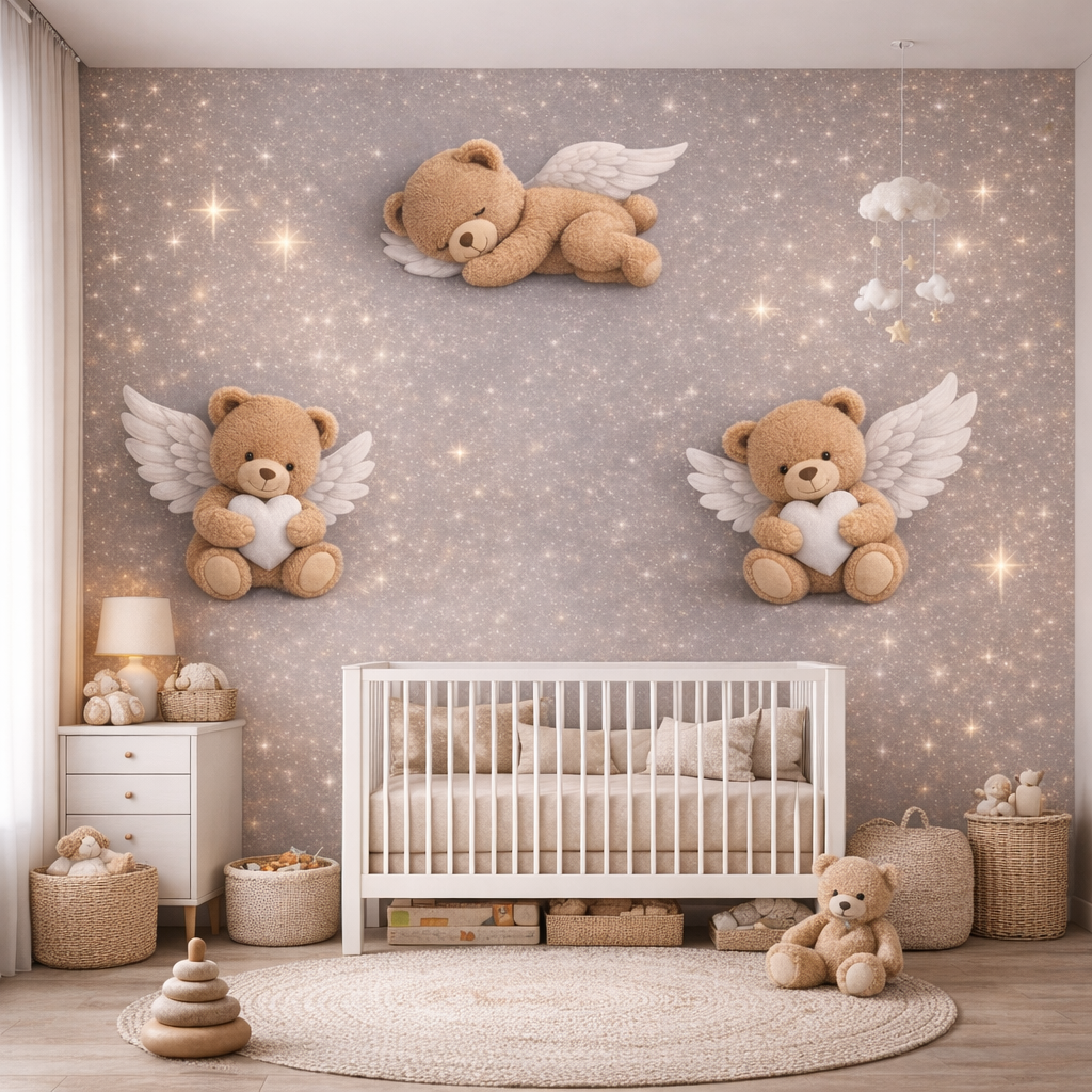 Halo Bear & Starry Wallpaper