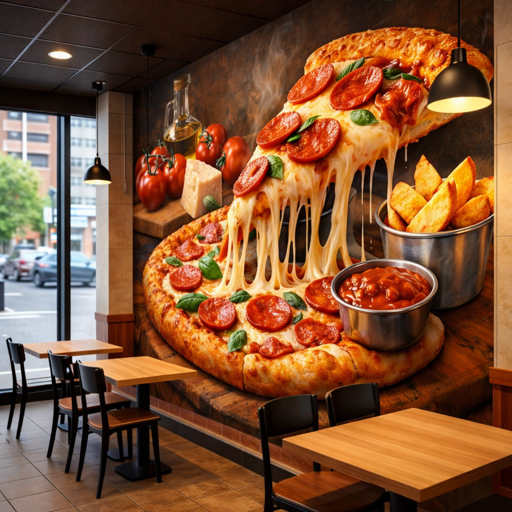 Melting Pepperoni Pizza Wallpaper