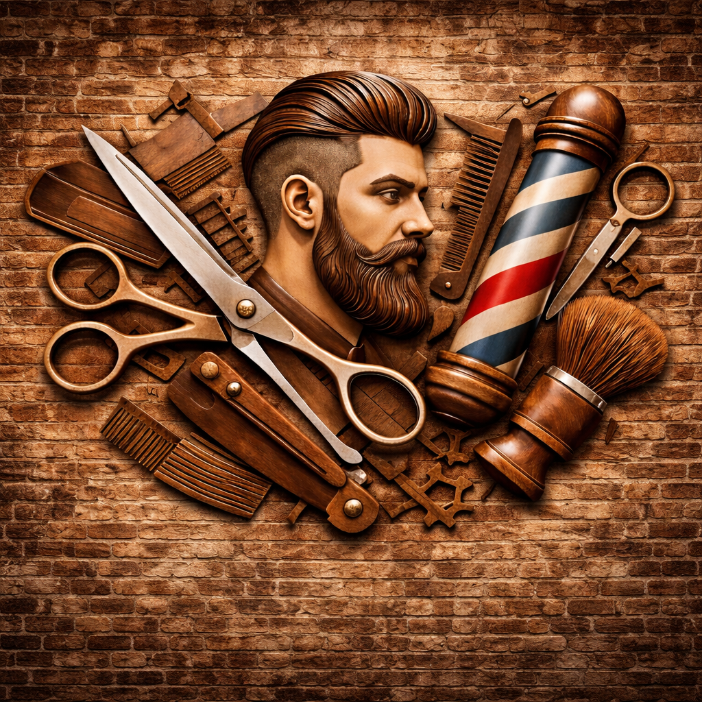 Vintage Barbershop Wallpaper