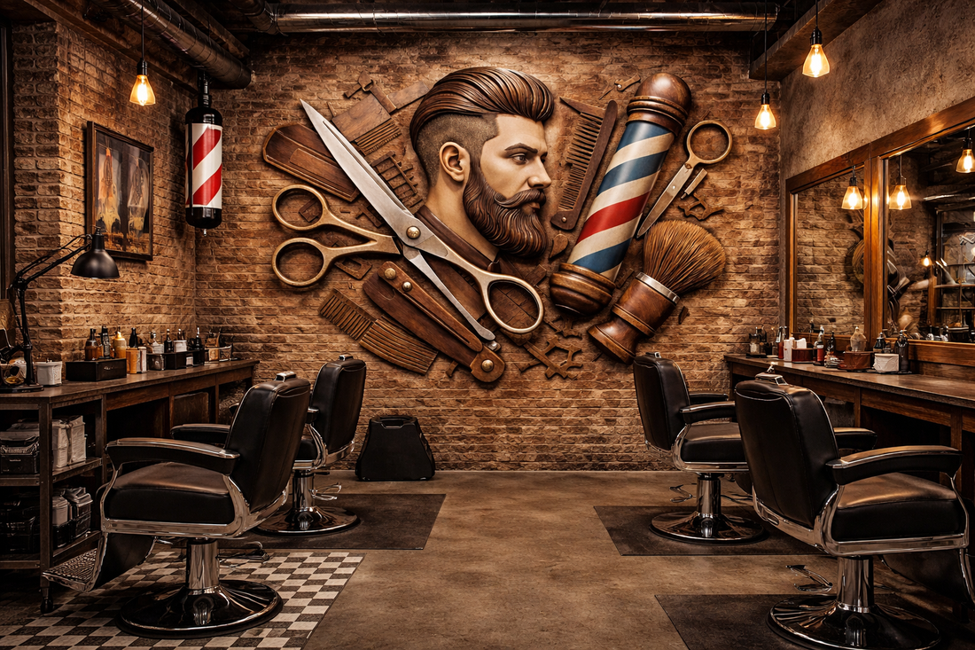 Vintage Barbershop Wallpaper