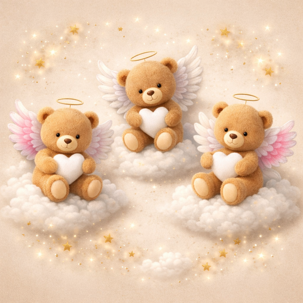Angel Teddy Starry Wallpaper