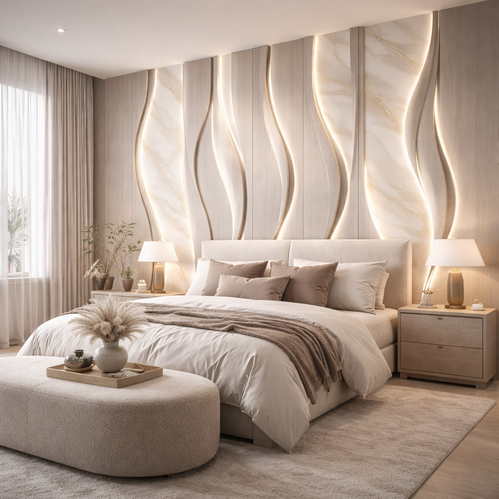 Wave Marble Glow Wallpaper