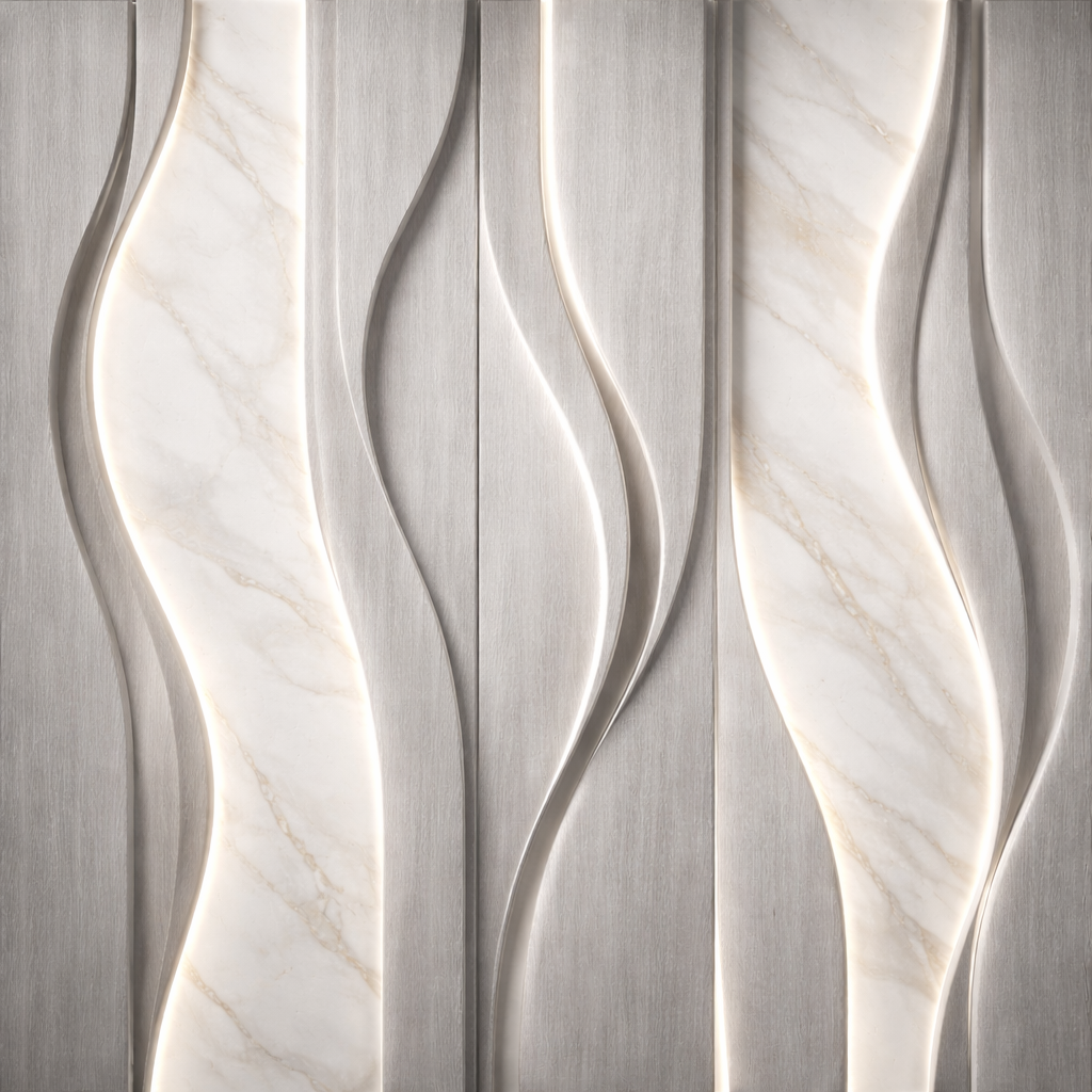 Wave Marble Glow Wallpaper