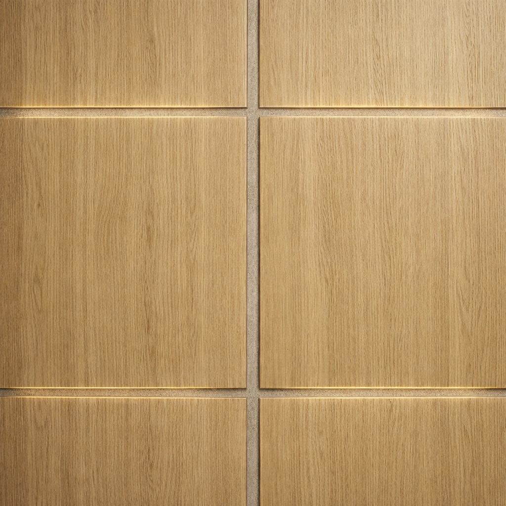 Natural Oak Panel Wallpaper