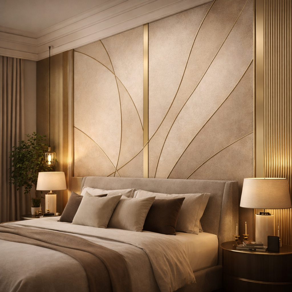 Golden Arc Luxe Wallpaper