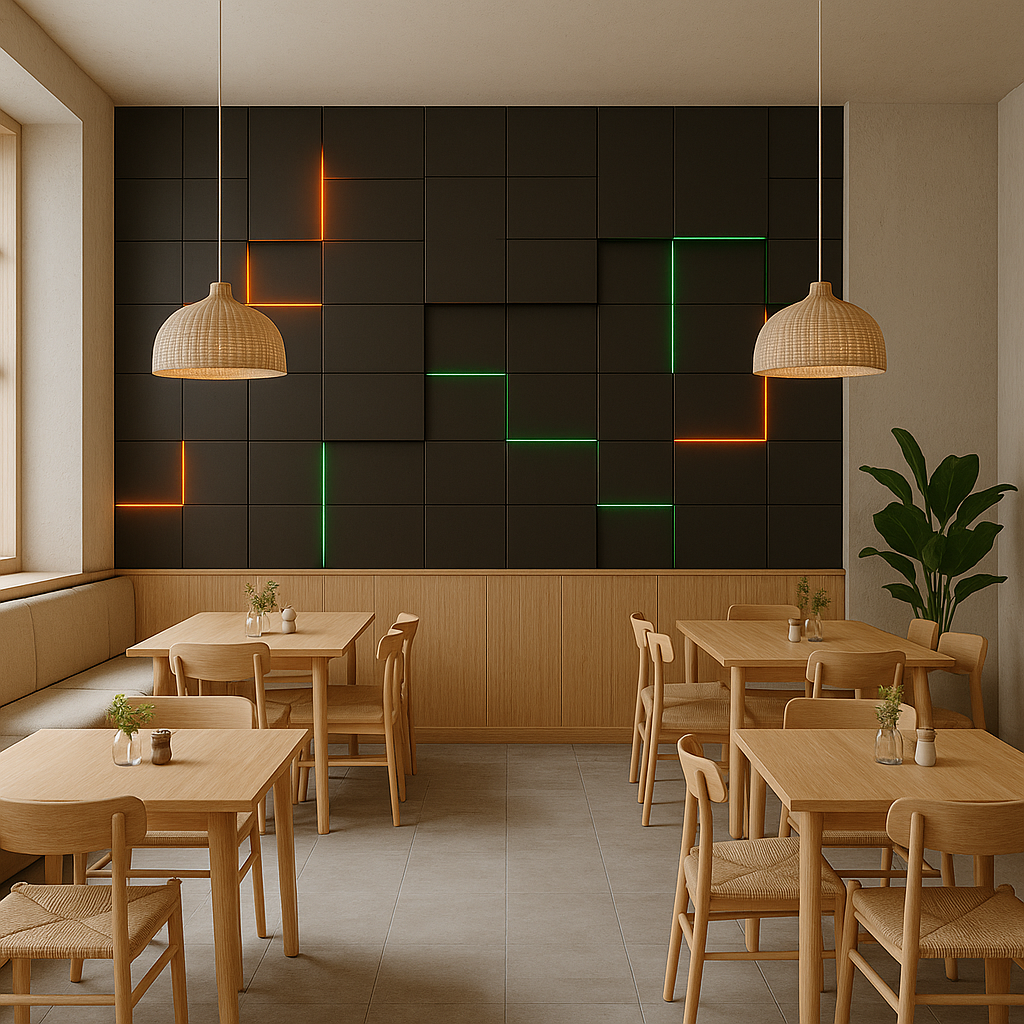 Luminous Grid Luxury Wallpaper