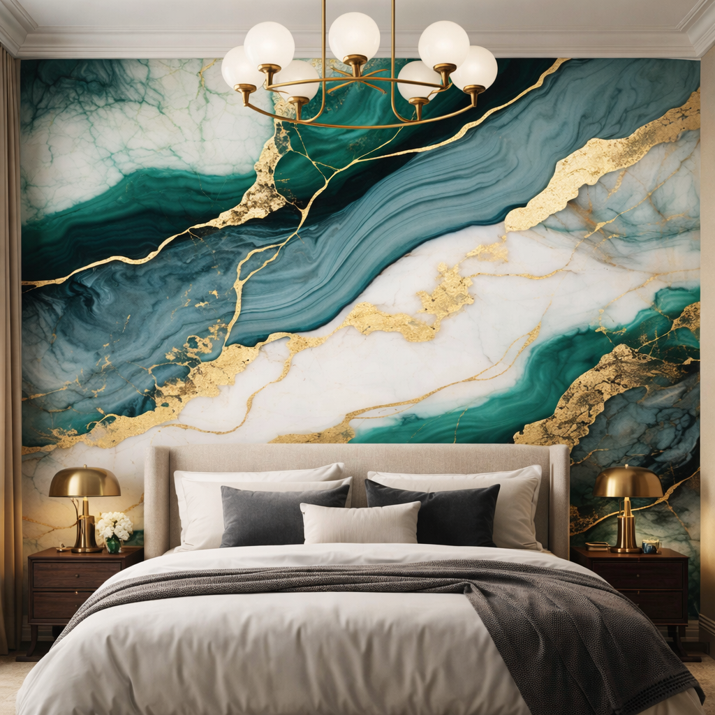 Noble Moss Marble Wallpaper