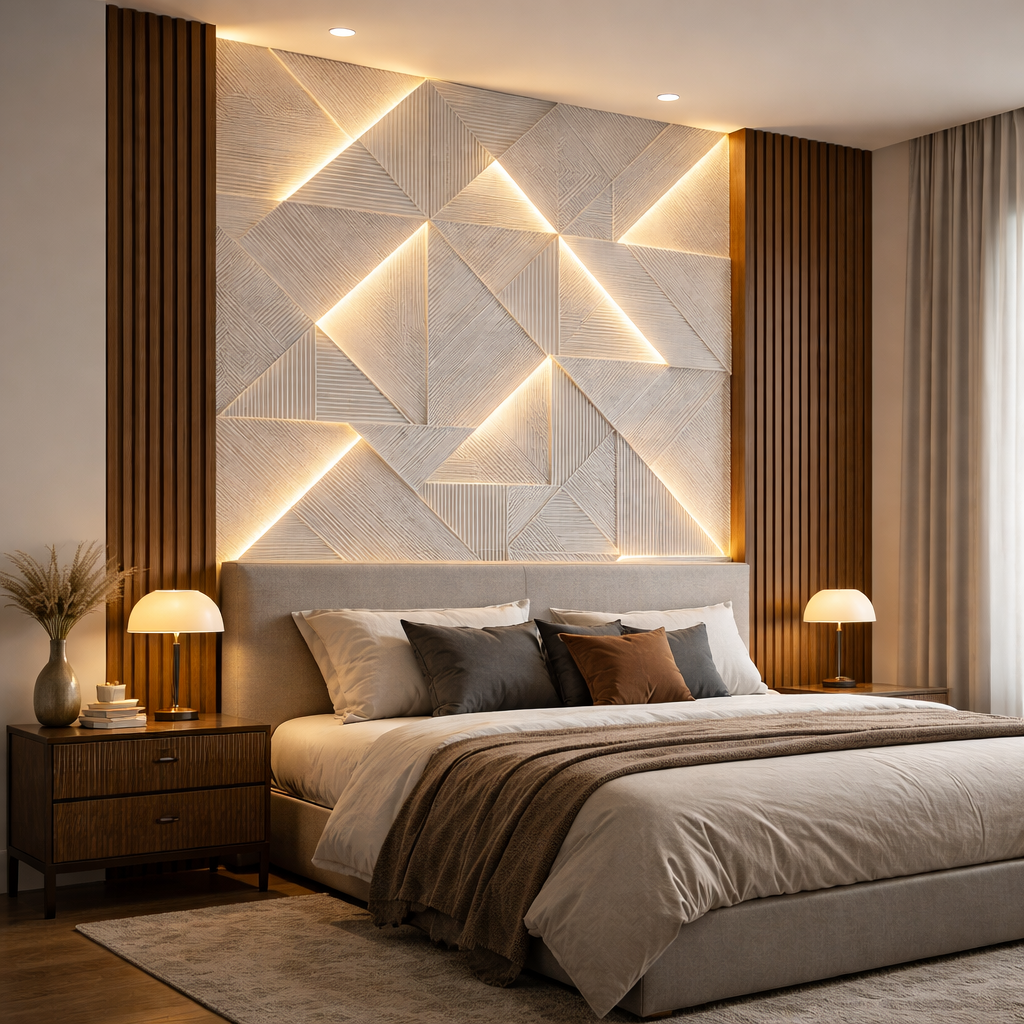 Illuminated Geometric Wallpaper
