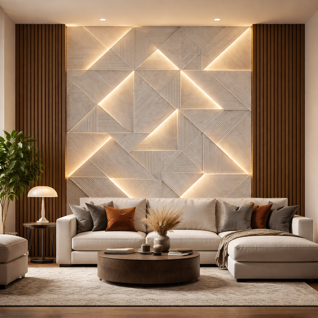 Illuminated Geometric Wallpaper