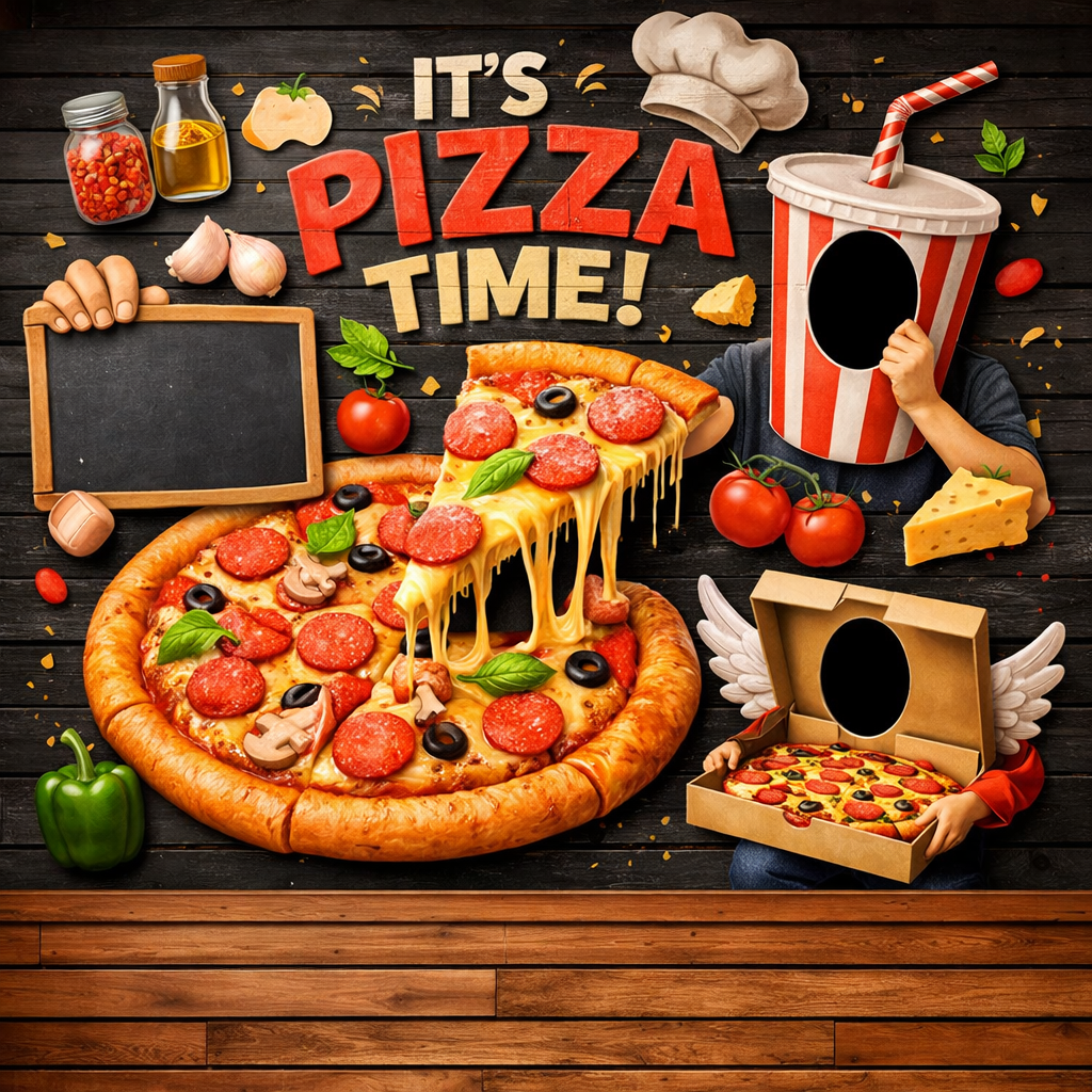 It’s Pizza Time Fast Food Wallpaper