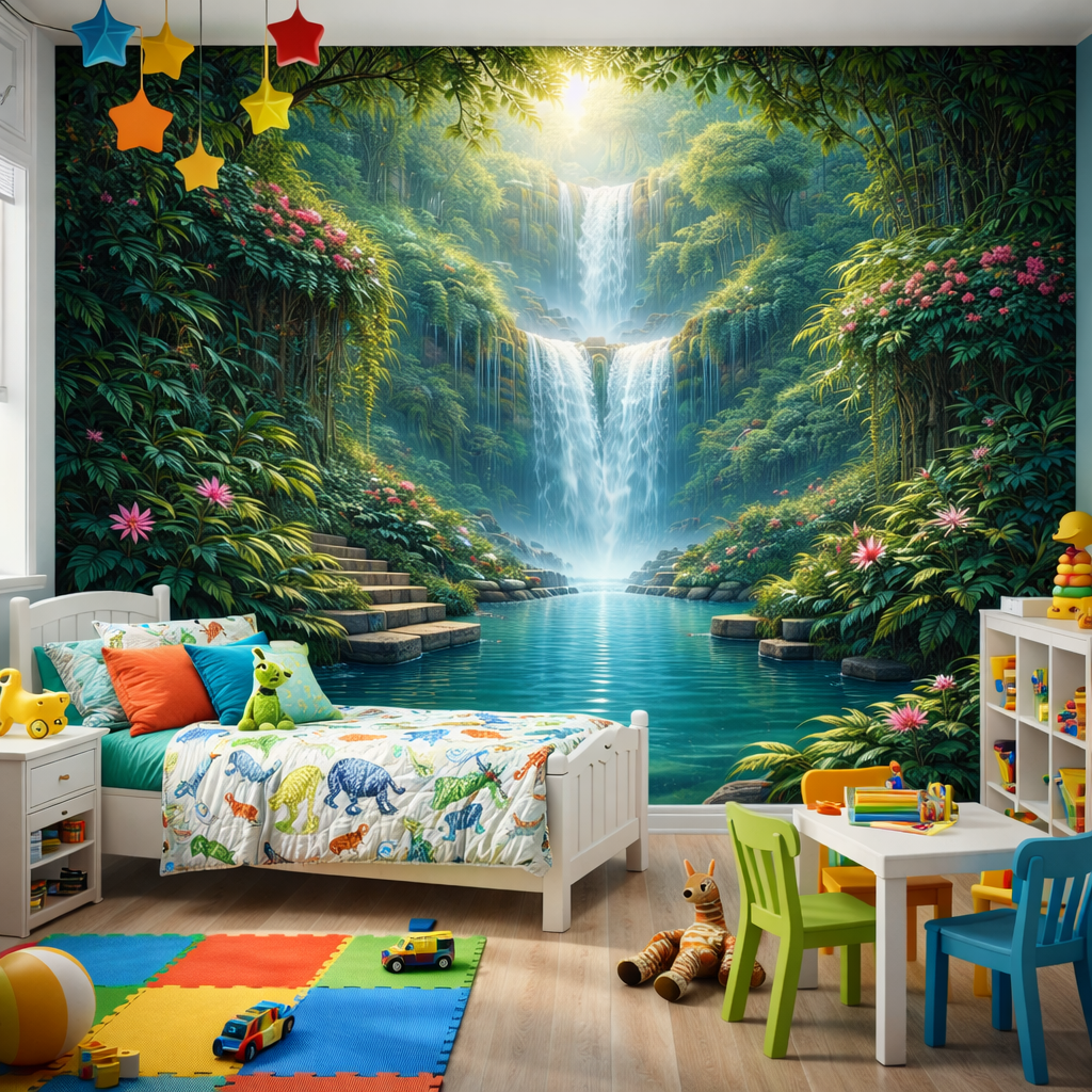 Waterfall Garden Wallpaper