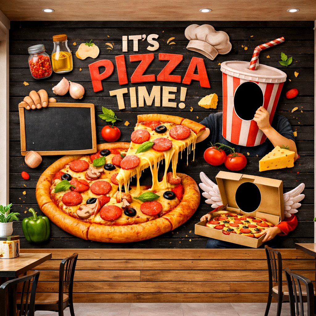 It’s Pizza Time Fast Food Wallpaper