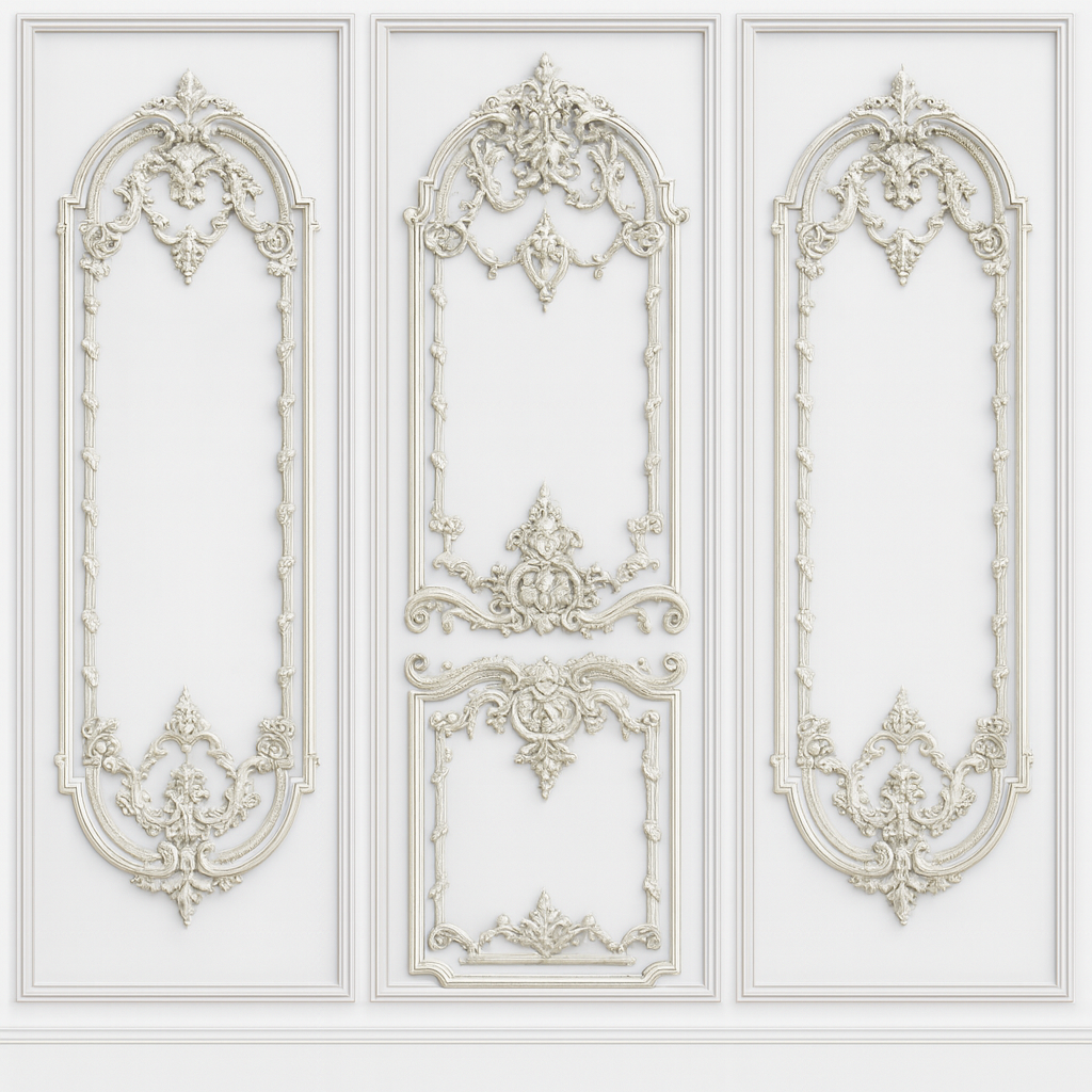 Ornate Classical Panel Wallpaper