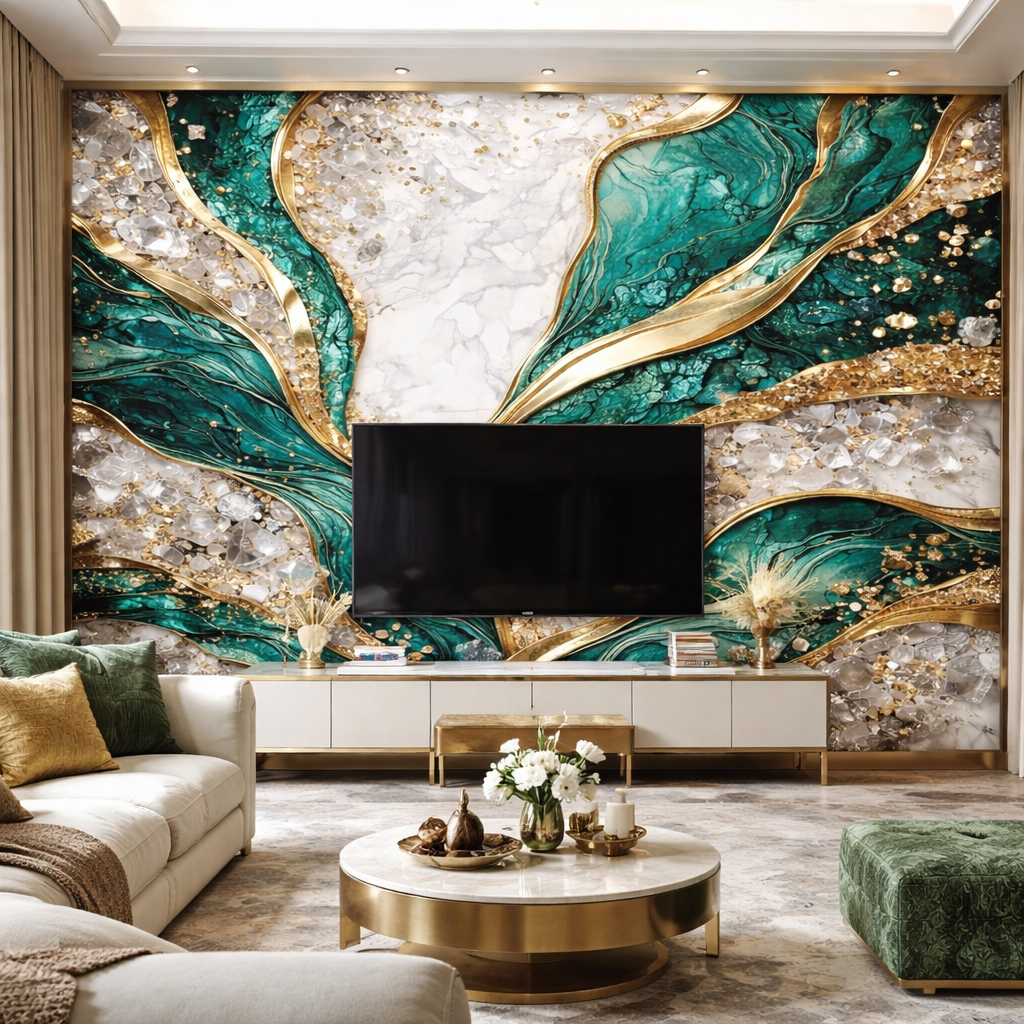 Serene Jade Marble Wallpaper