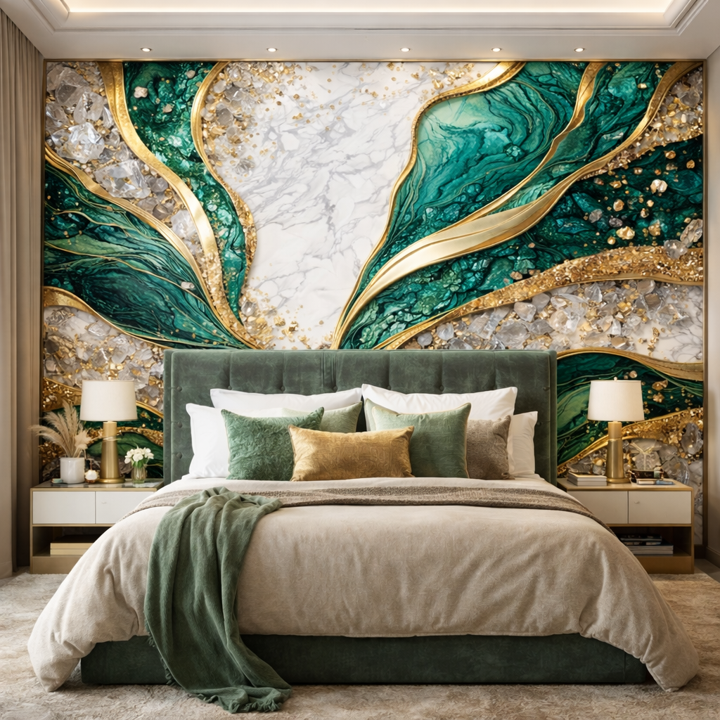 Onyx Wave Marble Wallpaper