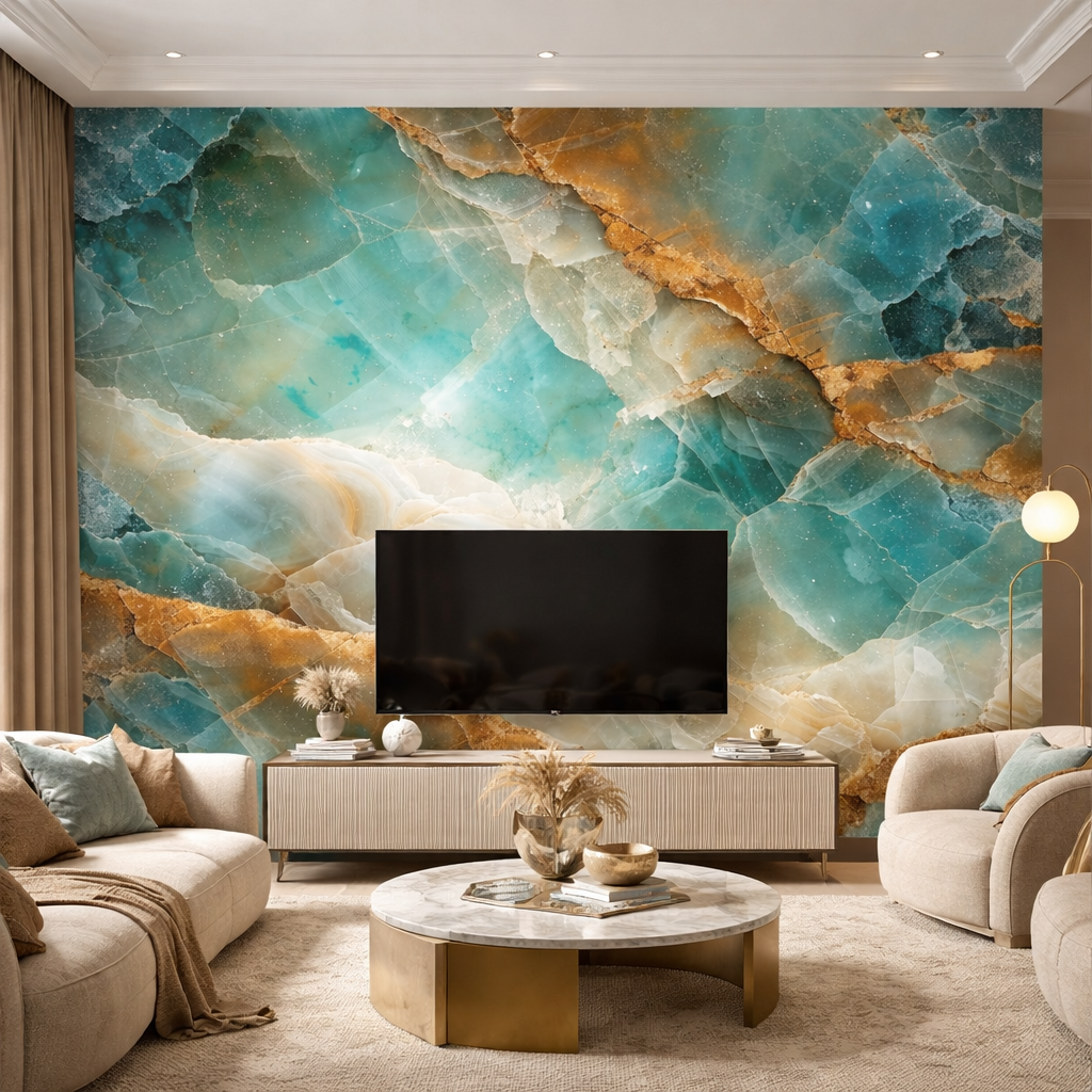 Opal Quartz Marble Wallpaper