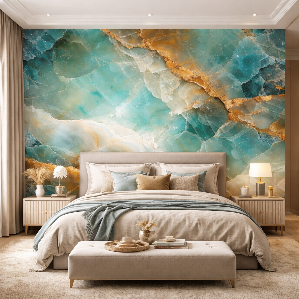 Opal Quartz Marble Wallpaper