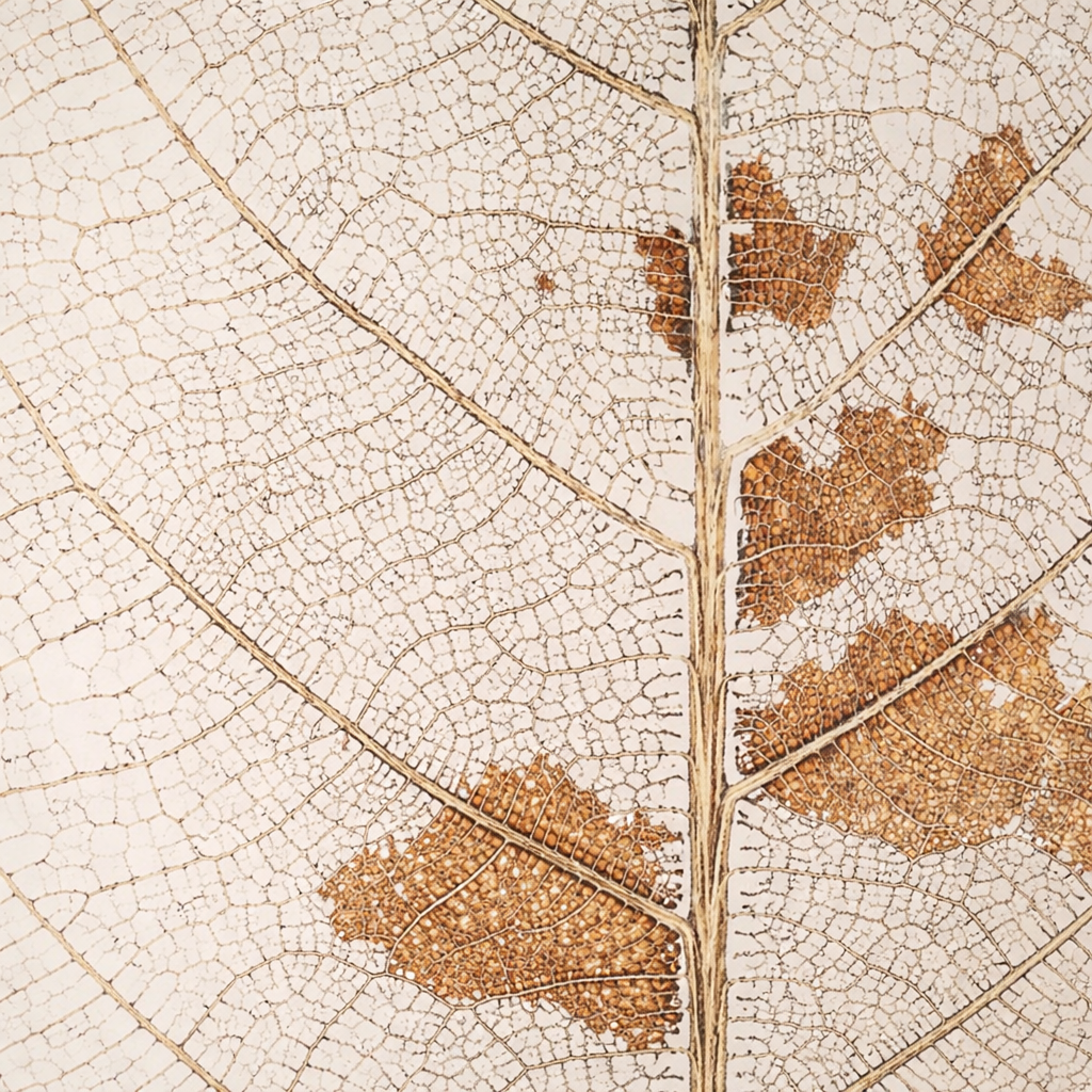 Golden Vein Leaf Wallpaper