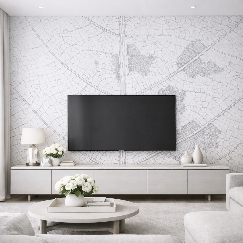 Vein Minimalist Wallpaper applied to the wall
