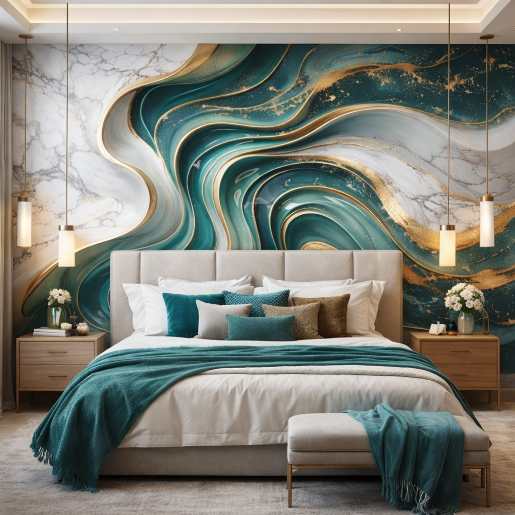 Opal Drift Marble Wallpaper