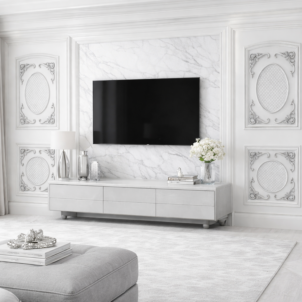 Noiraxis Marble Wallpaper applied to the wall