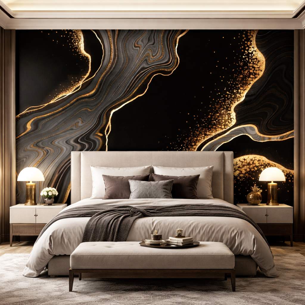 Black Opus Marble Wallpaper