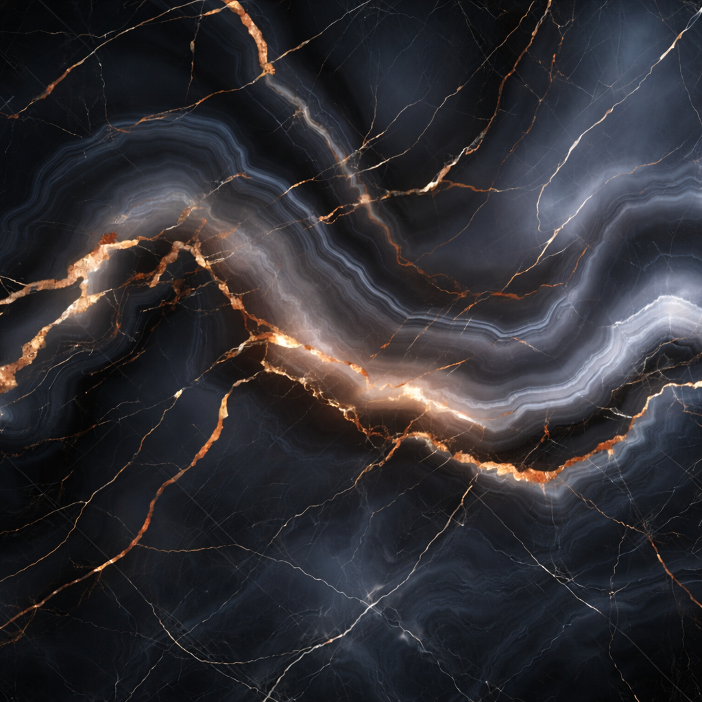 Obsidian Gold Marble Wallpaper