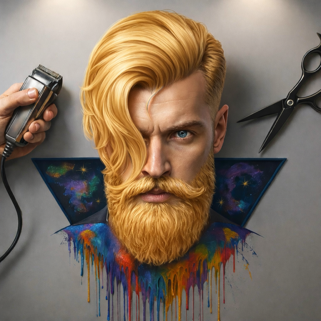 Artistic Barber Portrait Wallpaper