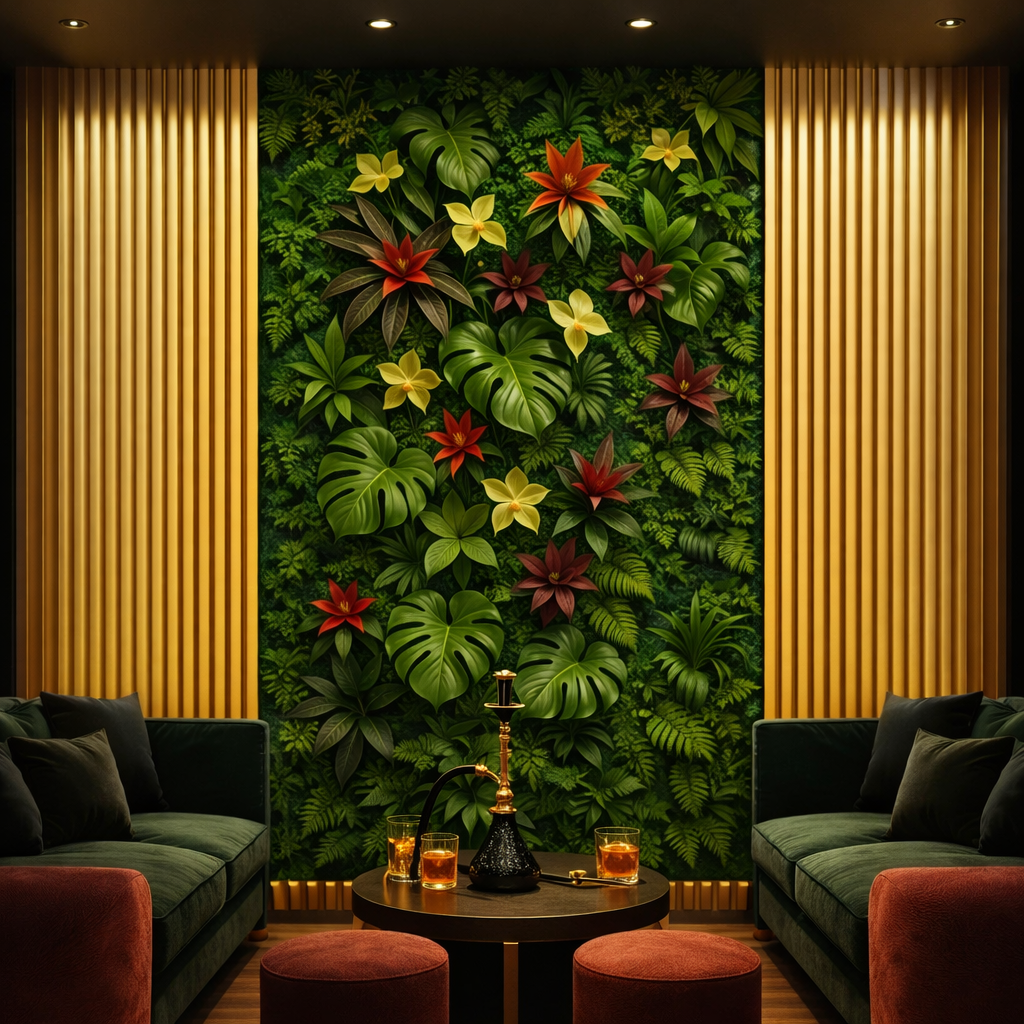Botanical Green Wall Wallpaper