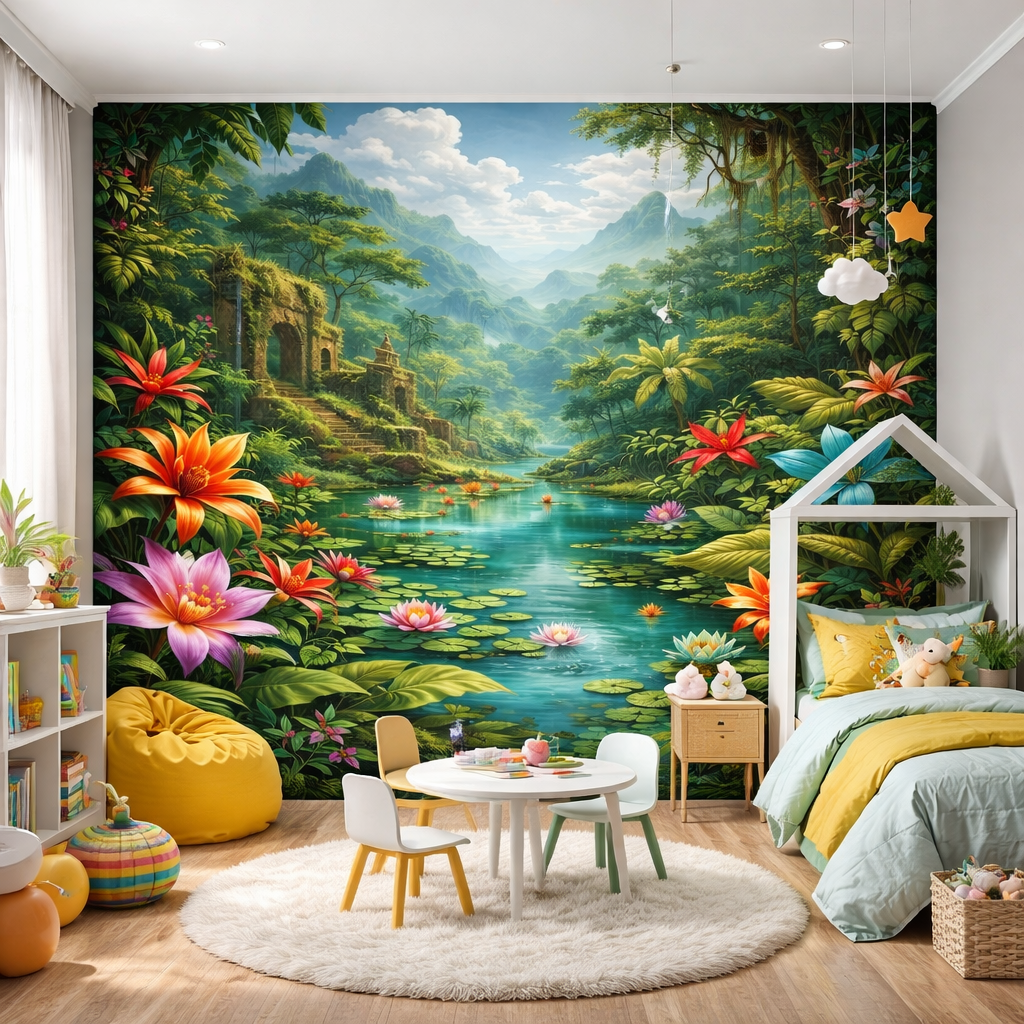 Jungle Lagoon Wallpaper