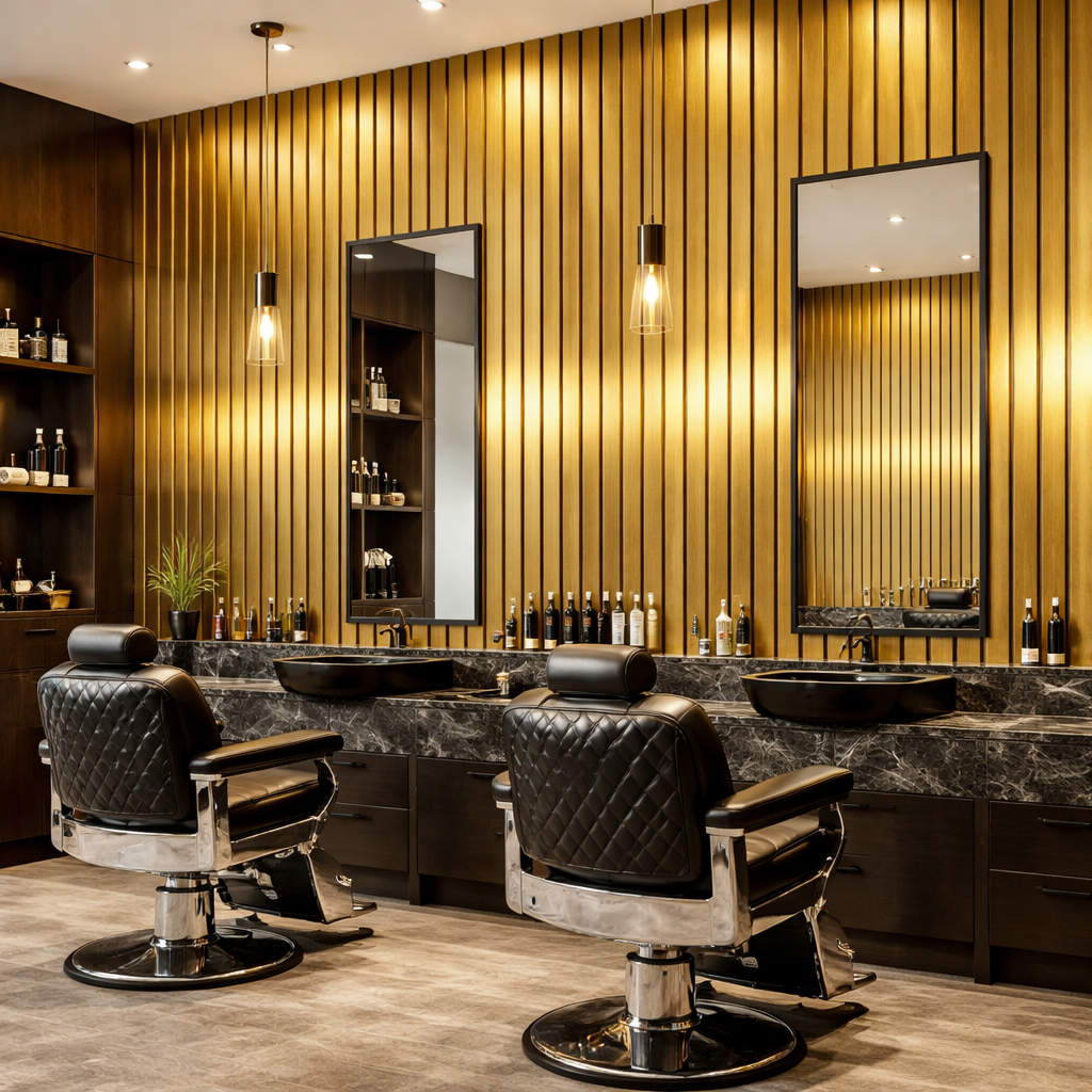 Golden Oak Slat Wallpaper