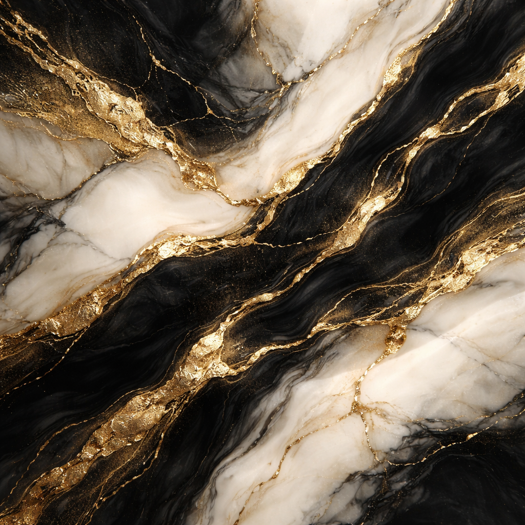 Noir Goldline Marble Wallpaper