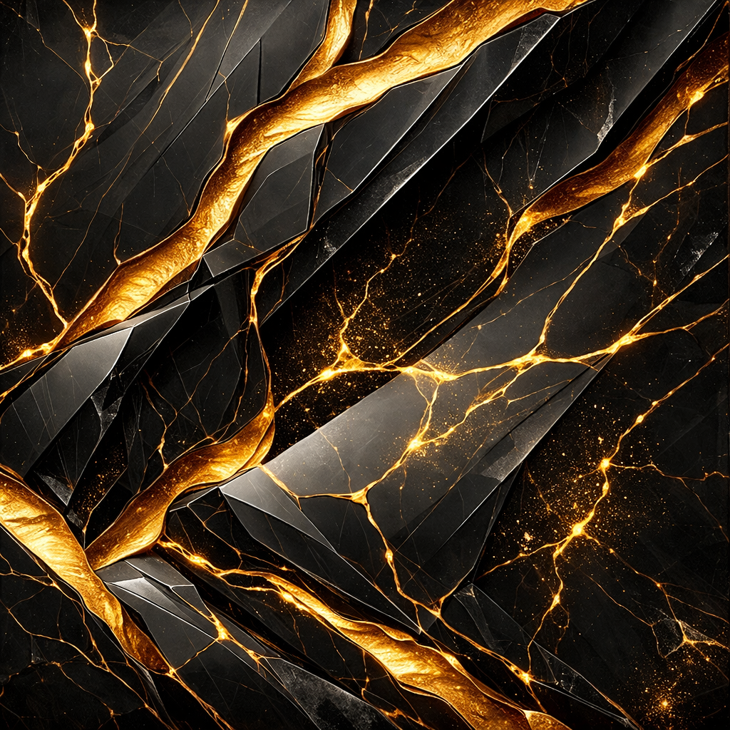 Golden Noir Marble Wallpaper