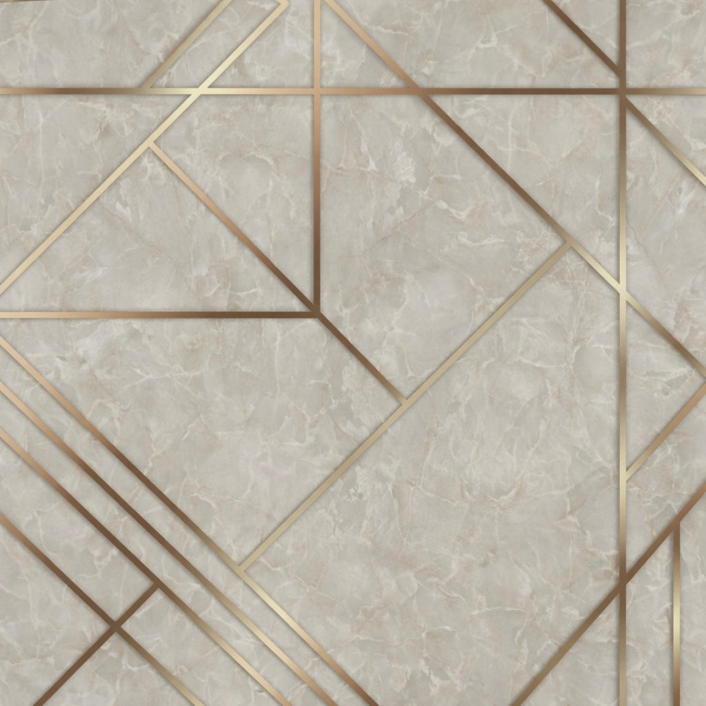 Golden Luxe Geometric Marble Wallpaper Mural