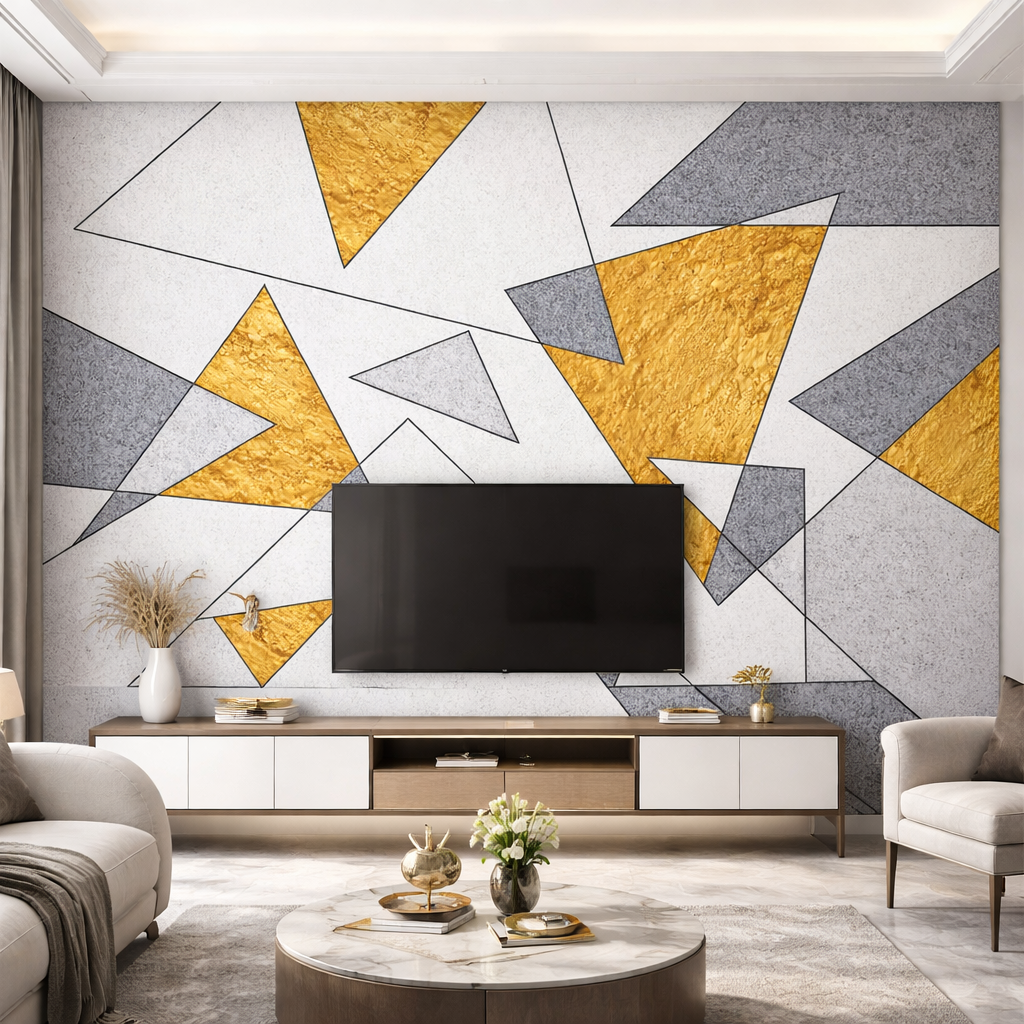 Golden Geometry Wallpaper