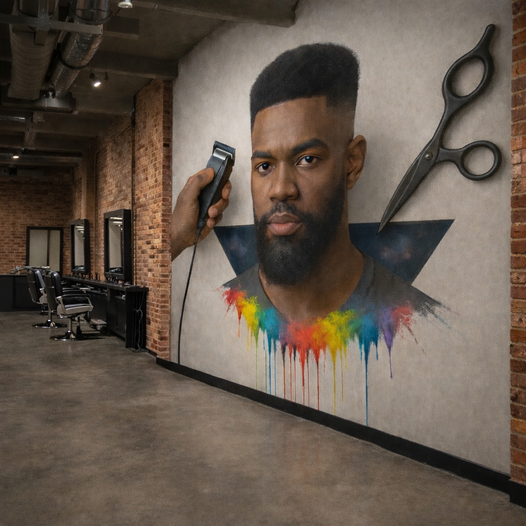 Barber Art Statement Wallpaper