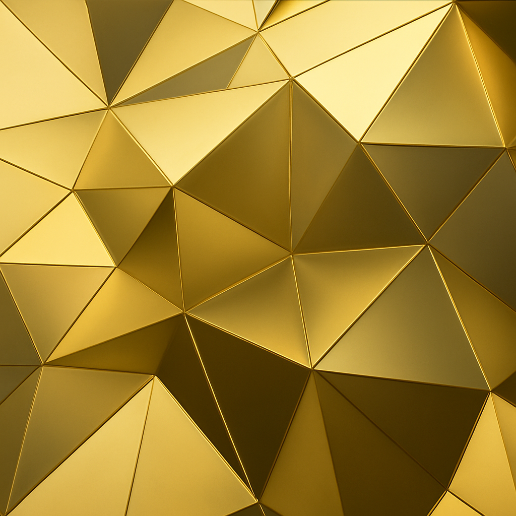 Golden Faceted Luxe Wallpaper