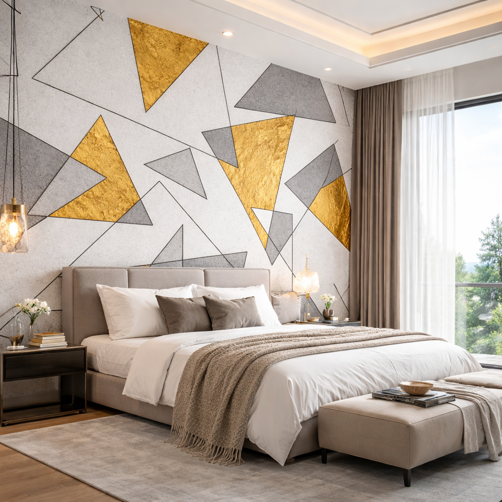 Golden Geometry Wallpaper