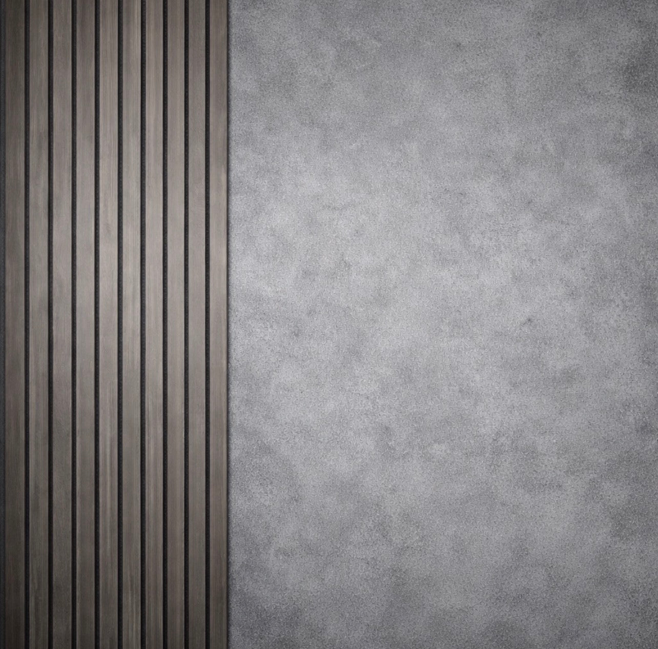 Concrete Slat Harmony Wallpaper
