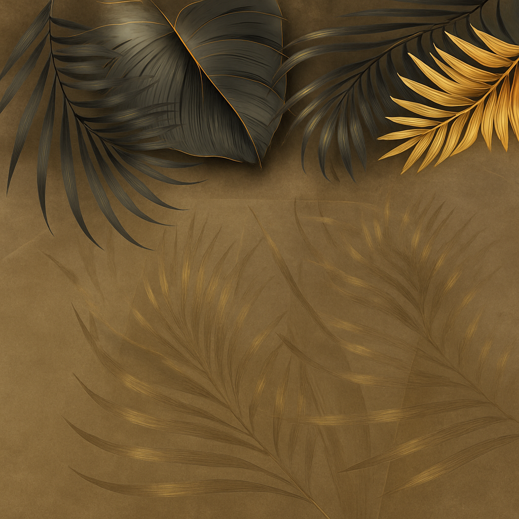 Noir Gold Botanical Wallpaper